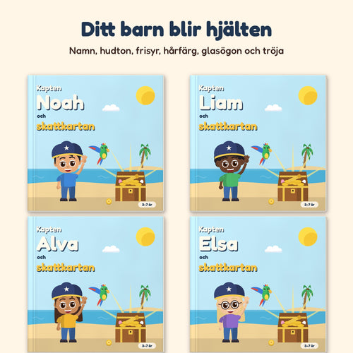 Kapten NAMN och skattkartan